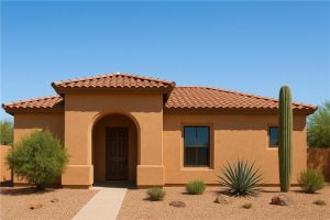 Heat-resistant paint on Arizona house
