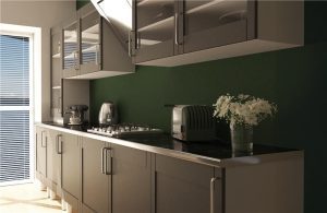 Freshly painted kitchen cabinets in Arizona home