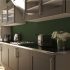 Freshly painted kitchen cabinets in Arizona home