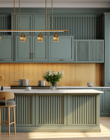 Professional kitchen cabinet painter refinishing cabinets